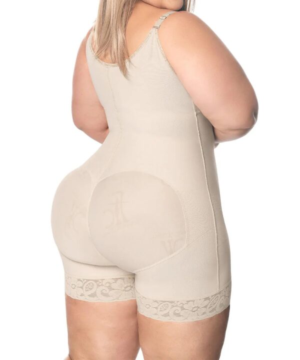 Faja moldeadora control abdomen - media pierna con tiras y cremallera lateral (O-010 )